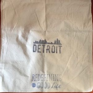 Detroit Redefining theGood Life Canvas tote (New)